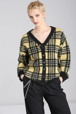 Hell Bunny Corey Cardigan Yellow Clearance