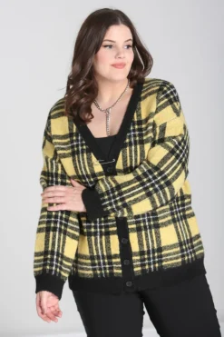 Hell Bunny Corey Cardigan Yellow Clearance