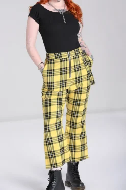 Hell Bunny Corey Trousers Yellow Online