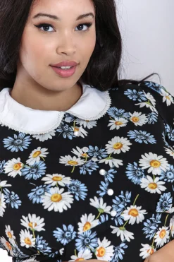 Hell Bunny Daisy Mini Dress Black Outlet