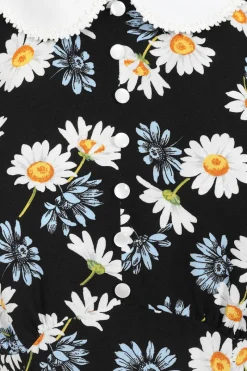 Hell Bunny Daisy Mini Dress Black Outlet