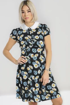 Hell Bunny Daisy Mini Dress Black Outlet