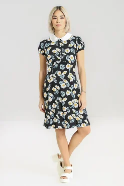 Hell Bunny Daisy Mini Dress Black Outlet