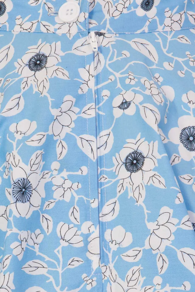 Hell Bunny Daphne 50's Skirt Blue Hot