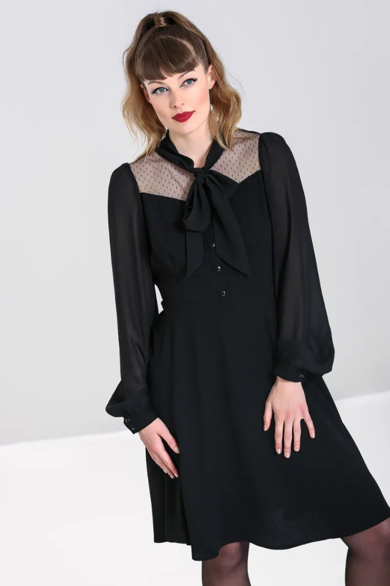 Hell Bunny Darcia Mid Dress Black New