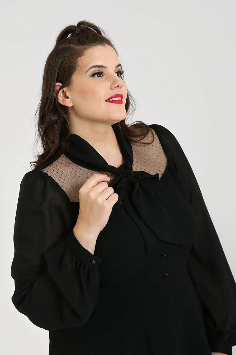 Hell Bunny Darcia Mid Dress Black New