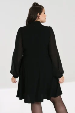 Hell Bunny Darcia Mid Dress Black New