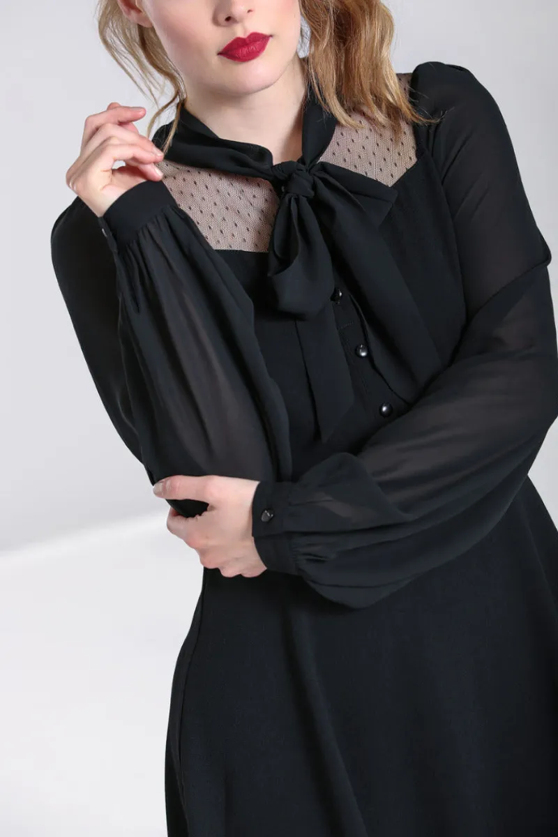 Hell Bunny Darcia Mid Dress Black New