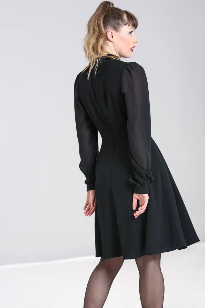 Hell Bunny Darcia Mid Dress Black New