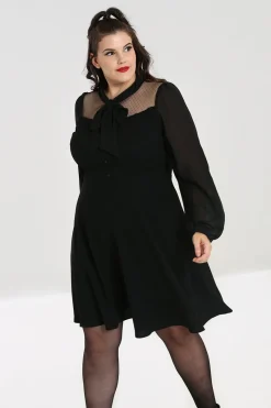 Hell Bunny Darcia Mid Dress Black New