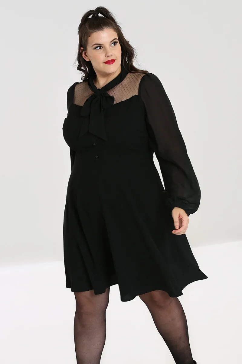 Hell Bunny Darcia Mid Dress Black New