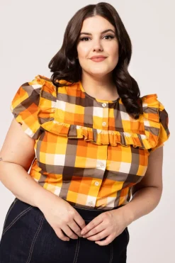 Hell Bunny Darlene Blouse Multi Sale