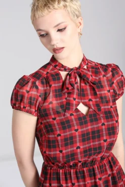 Hell Bunny Date Night Knee Dress Red Hot