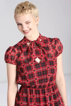 Hell Bunny Date Night Knee Dress Red Hot