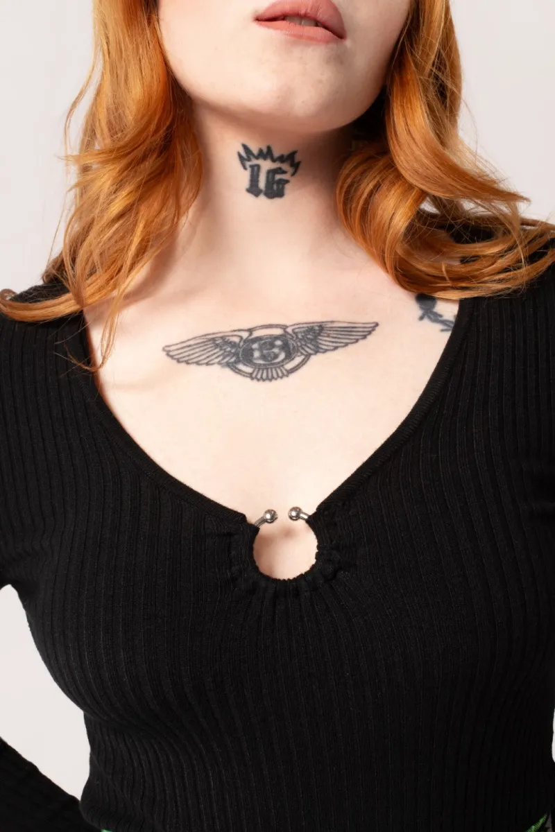 Hell Bunny Death Or Glory Top Black