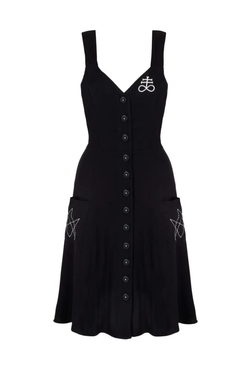 Hell Bunny Destroya Knee Dress Black Online