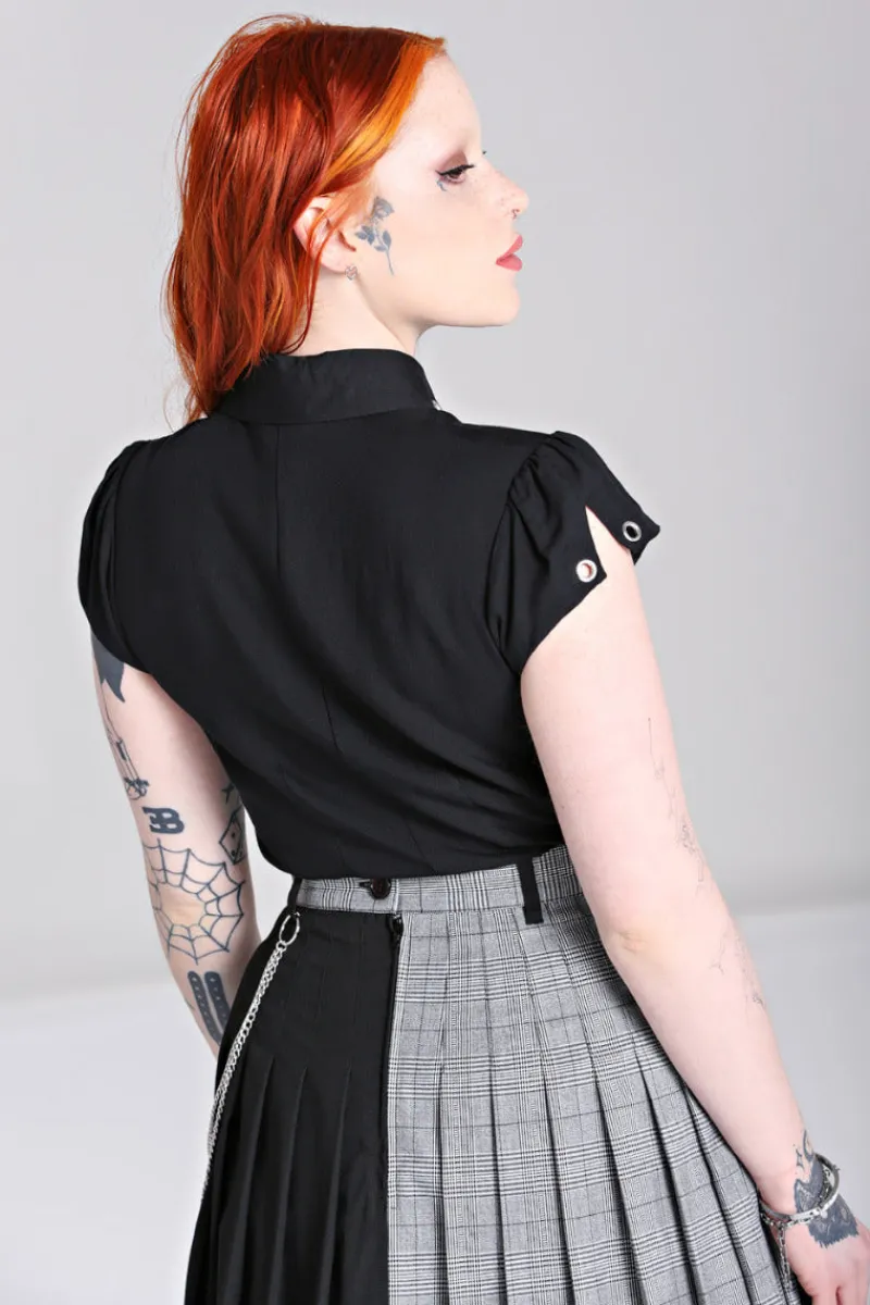 Hell Bunny Destroya Shirt Black