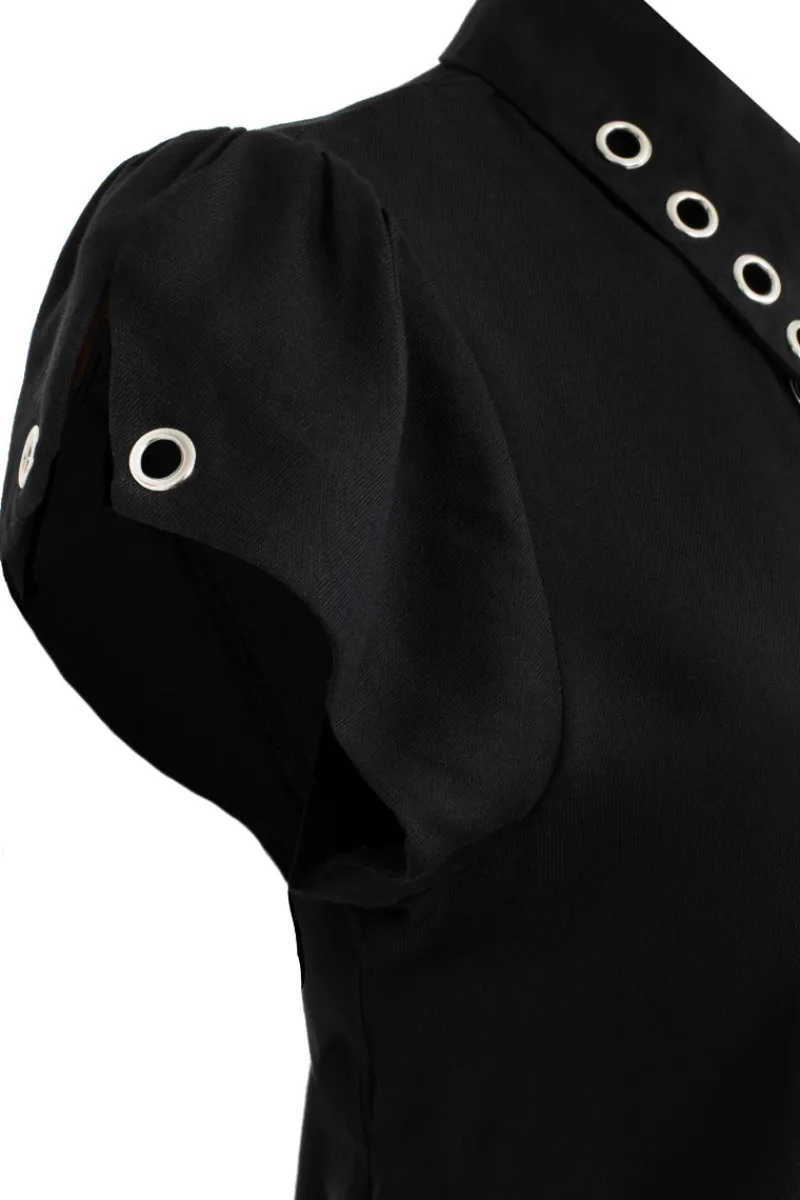 Hell Bunny Destroya Shirt Black