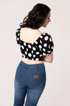 Hell Bunny Dolores Top Black New