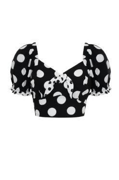 Hell Bunny Dolores Top Black New