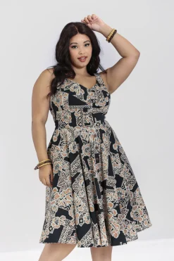 Hell Bunny Dominique 50's Dress Black Outlet