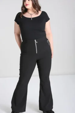 Hell Bunny Eclipse Trousers Black Sale