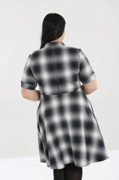 Hell Bunny Eddystone Mid Dress Grey