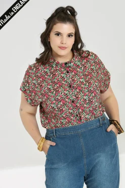 Hell Bunny Effie Shirt Black Outlet