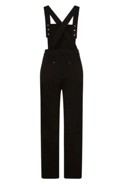 Hell Bunny Elly May Denim Dungaree Black New