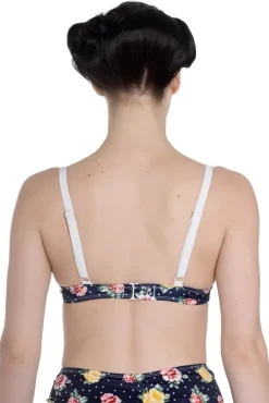 Hell Bunny Emma Bikni Top Navy Sale