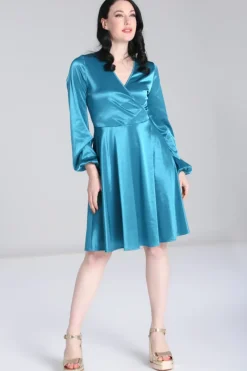 Hell Bunny Emmeline Dress Teal Outlet
