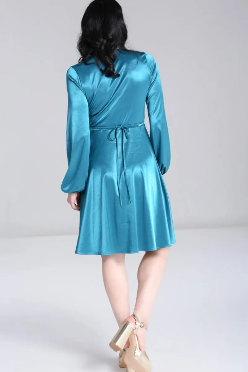 Hell Bunny Emmeline Dress Teal Outlet