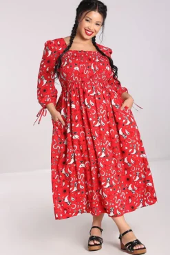 Hell Bunny Emmylou Maxi Dress Red