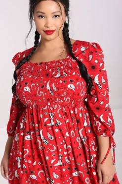Hell Bunny Emmylou Maxi Dress Red