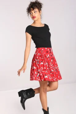 Hell Bunny Emmylou Skirt Red Best