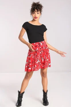 Hell Bunny Emmylou Skirt Red Best