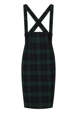 Hell Bunny Evelyn Pinafore Skirt Green New