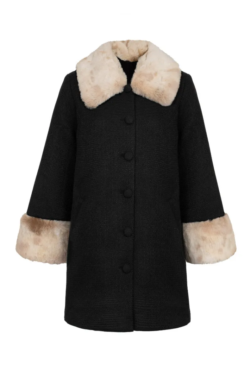 Hell Bunny Faustine Coat Black Sale