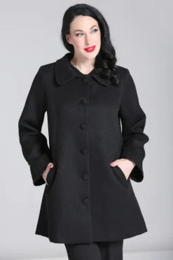 Hell Bunny Faustine Coat Black Sale