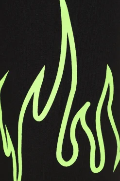 Hell Bunny Flames Joggers Black/Green