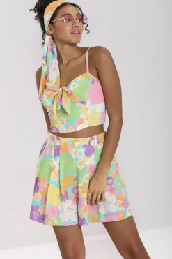 Hell Bunny Florette Crop Top MultiColour New