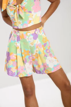 Hell Bunny Florette Shorts MultiColour Best