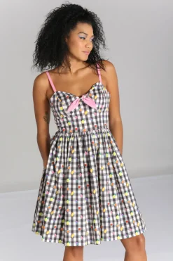 Hell Bunny Fruitylou Dress Black/White Outlet