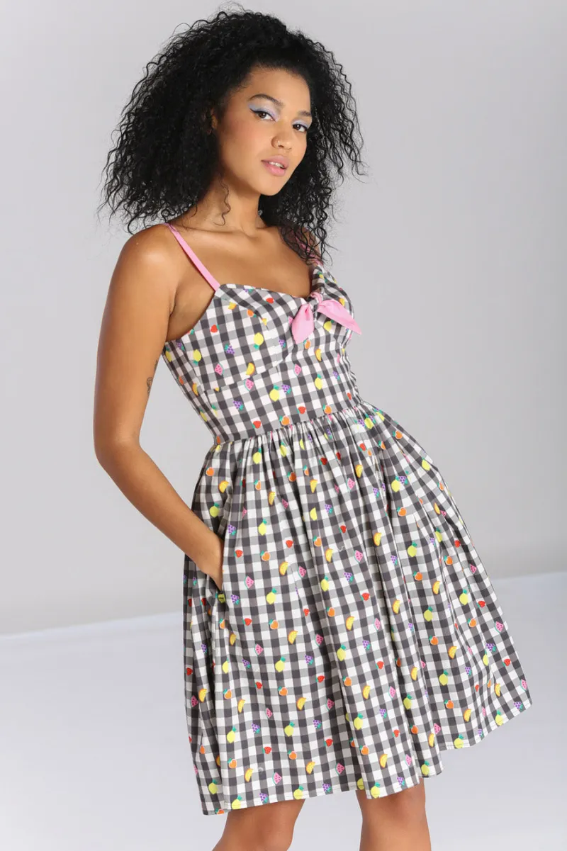 Hell Bunny Fruitylou Dress Black/White Outlet