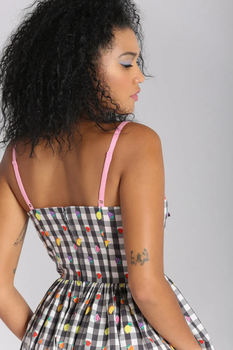 Hell Bunny Fruitylou Dress Black/White Outlet