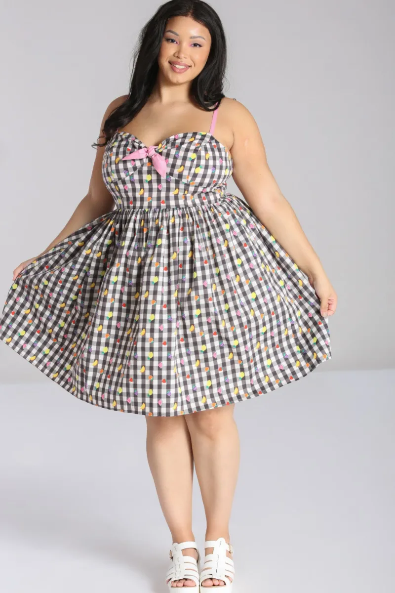 Hell Bunny Fruitylou Dress Black/White Outlet