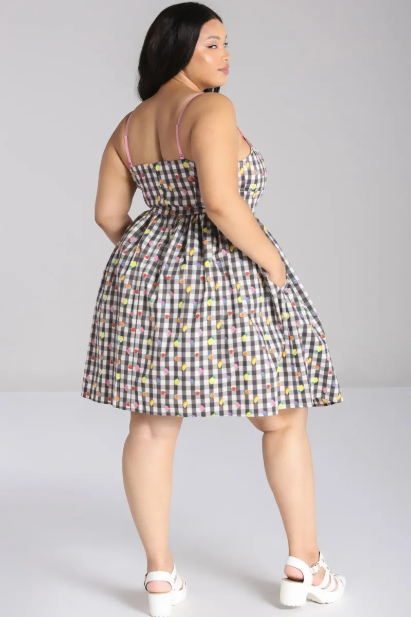 Hell Bunny Fruitylou Dress Black/White Outlet