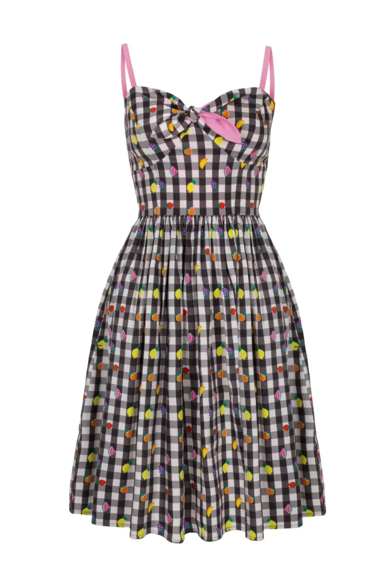 Hell Bunny Fruitylou Dress Black/White Outlet