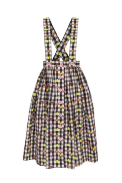 Hell Bunny Fruitylou Pinafore Skirt Black/White Best
