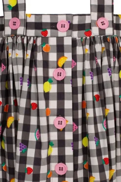Hell Bunny Fruitylou Pinafore Skirt Black/White Best